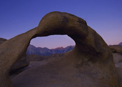 Arch in predawn light