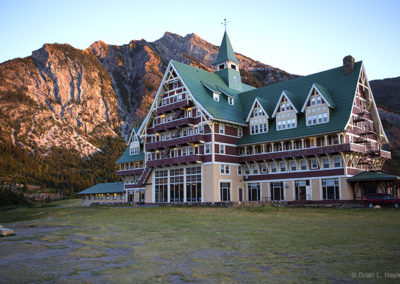 Historic hotel British Columbia in early light