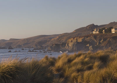 Beach in late afternoon light