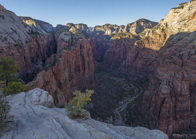 Dramatic canyon view with winding river