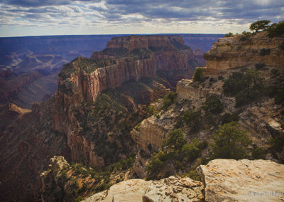 Dramatic skies over canyon view