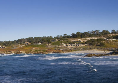 Surf on rocky coastline