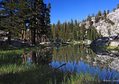 Mountain lake in afternoon light