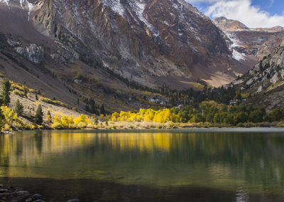 Lake reflections of aspen colors