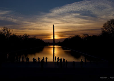 Washington monument at dawn