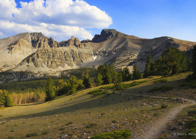 Mountain peak in late afternoon light