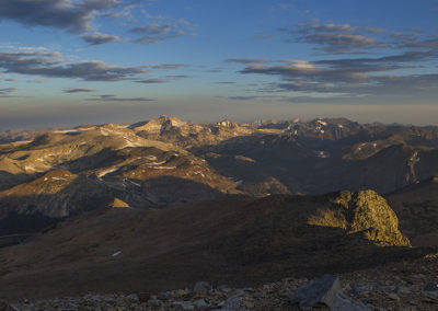 Mountain tops in early morning light