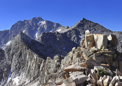 Mountain pass and sharp ridges