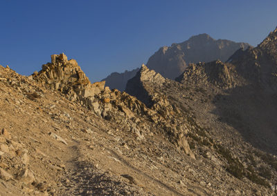 Mountain pass in late afternoon sun