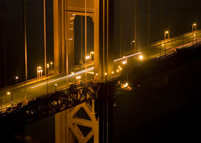 Architecture: Golden Gate Bridge at night