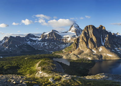 Mountain panoramic in early light