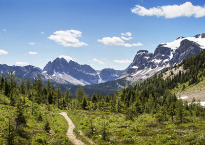 Panoramic view from mountain pass