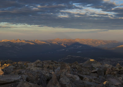 Early morning mountain top panorama