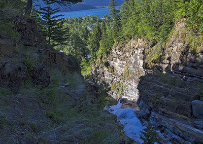 River view over mountain lakes