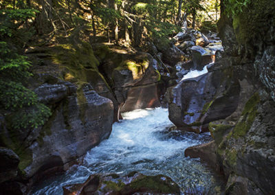 Canyon waters in swift flows