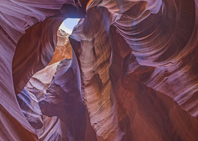 Slot canyon and windows of light