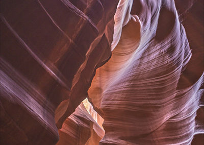 Slot canyon light and color