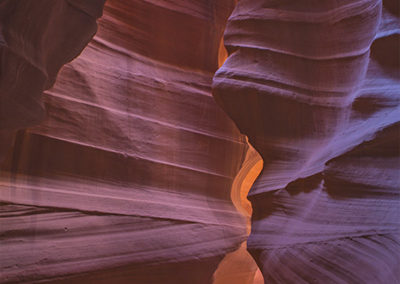 Slot canyon color and light