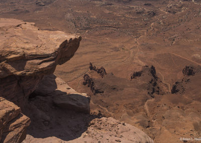 Overhead view of southwest desert floor