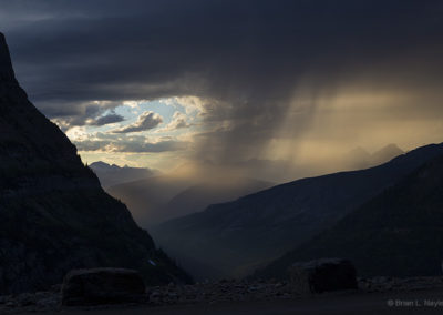 Storm over mountains