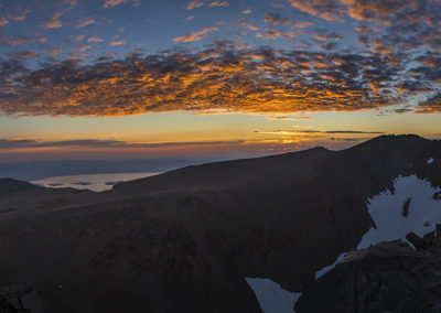 Mountain top sunrise panoramic