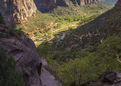 Valley floor in sun