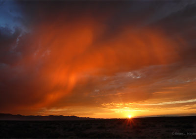 Sunrise over the desert