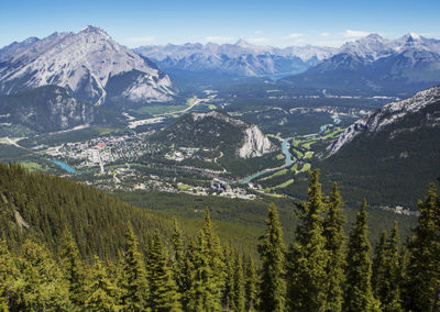 Overhead valley view